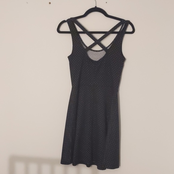 H&M Black Dress with White Polka Dots - Picture 2 of 4